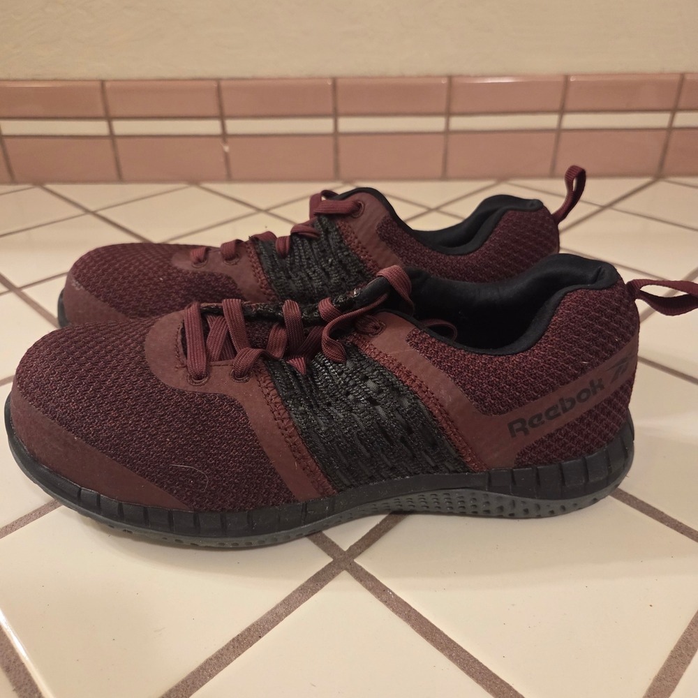 Reebok RB248 Sublite Cushion Work Composite Toe Shoes Burgundy Womens 9W